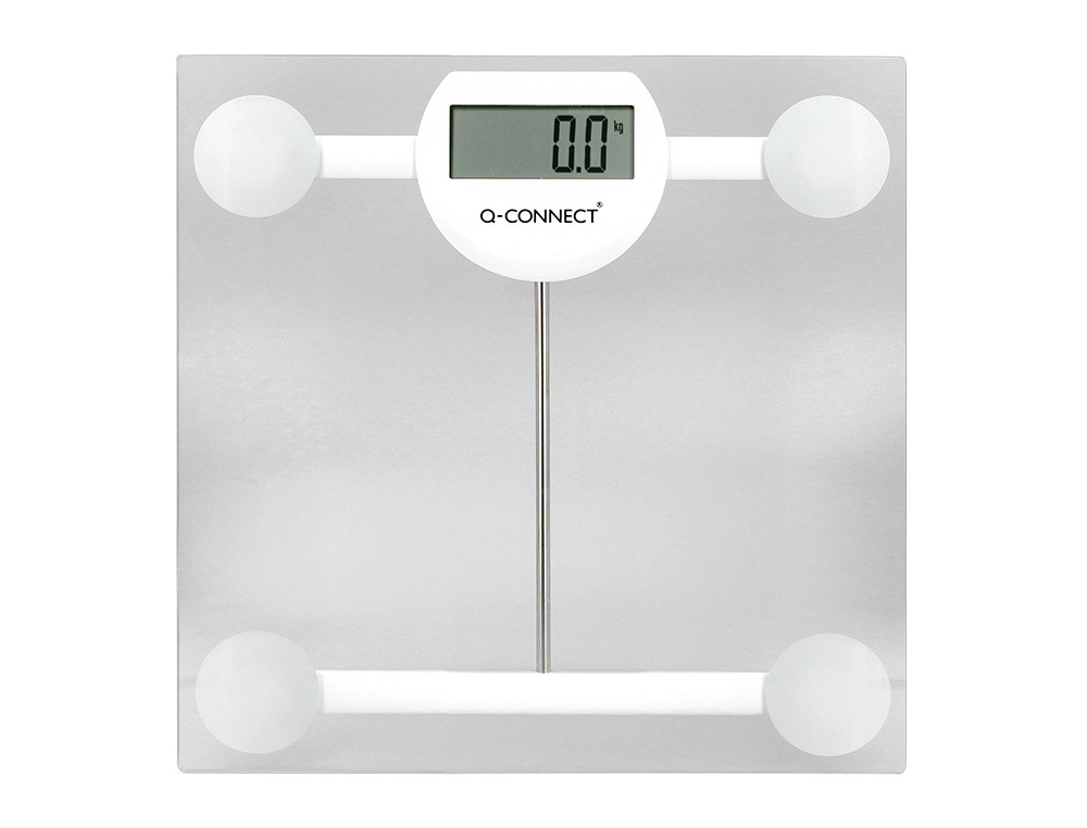 BASCULA BAO Q-CONNECT DIGITAL CON PANTALLA LCD PRECISION 100 GR CAPACIDAD DE 5 KG A 180 KG 300X300X22MM